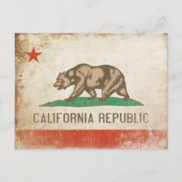カリフォルニア州旗クール付きポストカード ポストカード