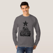 カリフォルニア州旗グランジスタイル Tシャツ (正面フル)