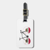 カリフォルニア州旗サイクリング ラゲッジタグ (正面縦)