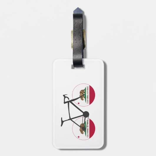 カリフォルニア州旗サイクリング ラゲッジタグ (裏面縦)