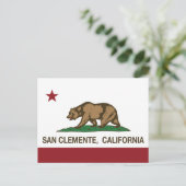 カリフォルニア州旗サンクレメンテ ポストカード (スタンド正面)