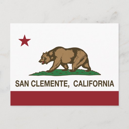 カリフォルニア州旗サンクレメンテ ポストカード (正面)