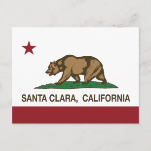カリフォルニア州旗サンタクララ ポストカード