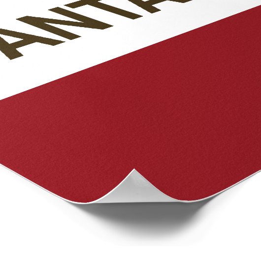 カリフォルニア州旗サンタバーバラ ポスター (角)