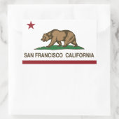 カリフォルニア州旗サンフランシスコ 長方形シール (バッグ)