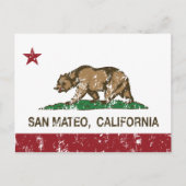 カリフォルニア州旗サンマテオ ポストカード (正面)