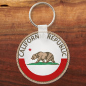 カリフォルニア州旗シール州 キーホルダー (正面)