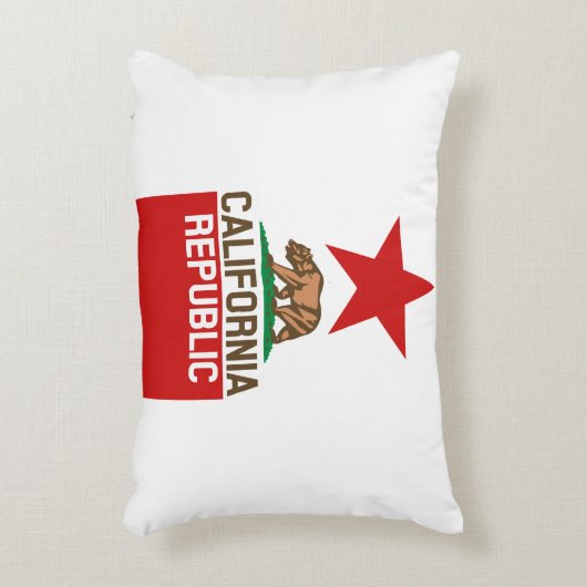 カリフォルニア州旗スター アクセントクッション (正面(垂直))