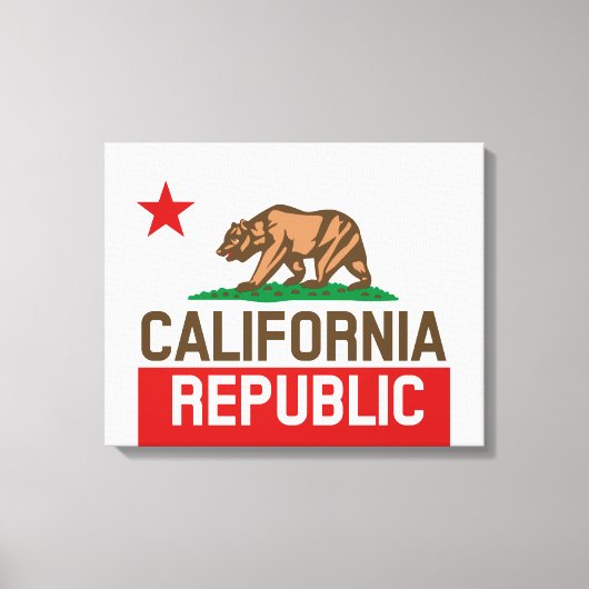 カリフォルニア州旗スター キャンバスプリント (正面)