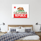 カリフォルニア州旗スター キャンバスプリント (インサイチュ (寝室))