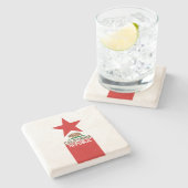 カリフォルニア州旗スター ストーンコースター (横)