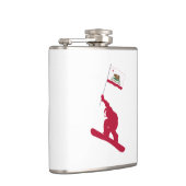 カリフォルニア州旗スノーボード フラスク (右)