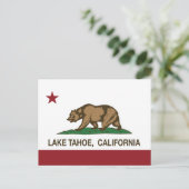カリフォルニア州旗タホ湖 ポストカード (スタンド正面)