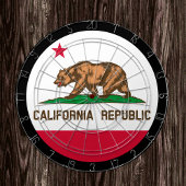 カリフォルニア州旗ダーツボード&カリフォルニア/ゲームボード ダーツボード