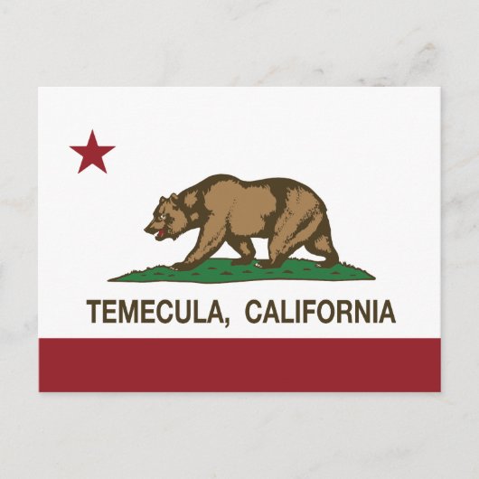 カリフォルニア州旗テメクラ ポストカード (正面)