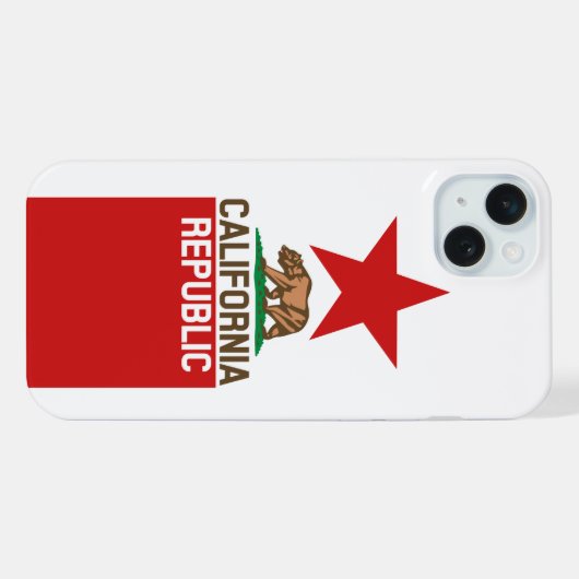 カリフォルニア州旗デコール iPhoneケース (裏面横)