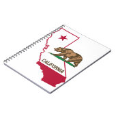 カリフォルニア州旗デザイン ノートブック (左側)