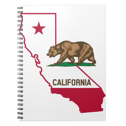 カリフォルニア州旗デザイン ノートブック (正面)