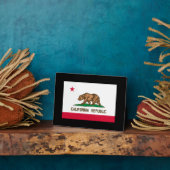 カリフォルニア州旗デザイン フォトプラーク (側面)