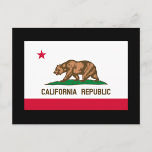 カリフォルニア州旗デザイン ポストカード