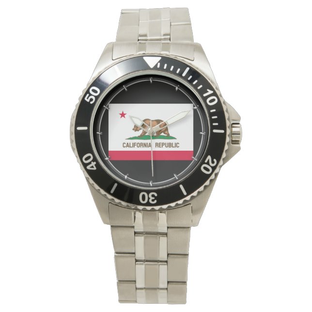 カリフォルニア州旗デザイン 腕時計 (正面)