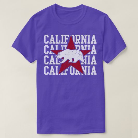 カリフォルニア州旗デザイン Tシャツ (デザイン正面)