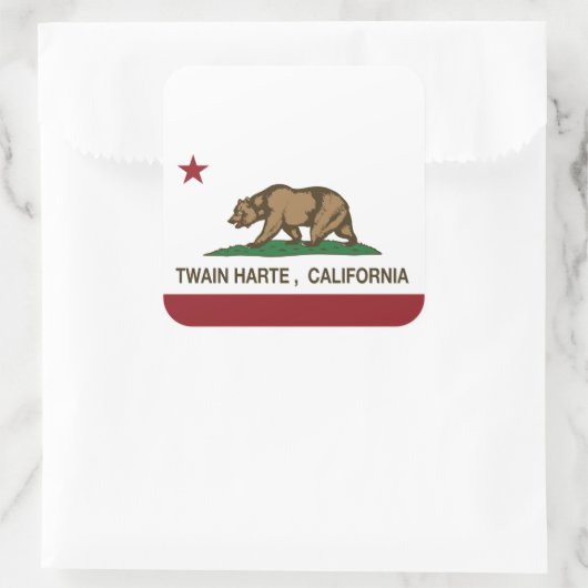 カリフォルニア州旗トウェインハーテ スクエアシール (バッグ)