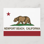 カリフォルニア州旗ニューポートビーチ ポストカード (正面)