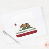 カリフォルニア州旗ノースハリウッド スクエアシール (封筒)