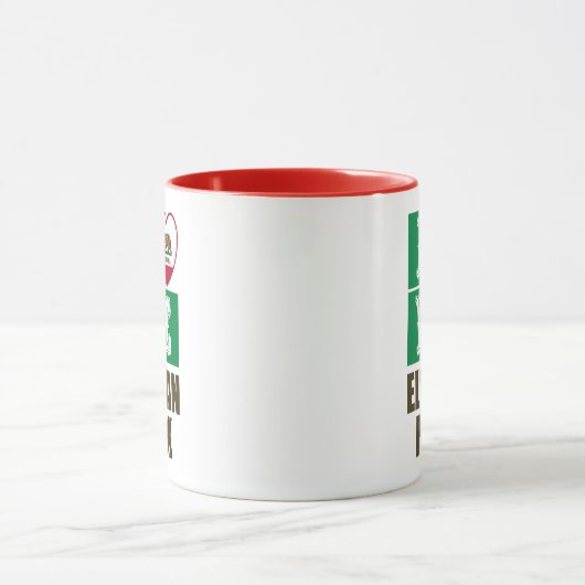 カリフォルニア州旗ハートエリシアンパーク マグカップ (中央)