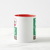 カリフォルニア州旗ハートグレンデール マグカップ (中央)