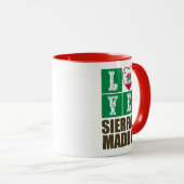 カリフォルニア州旗ハートシエラマドレー マグカップ (正面右)