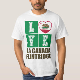 カリフォルニア州旗ハートラカナダフリントリッジ Tシャツ