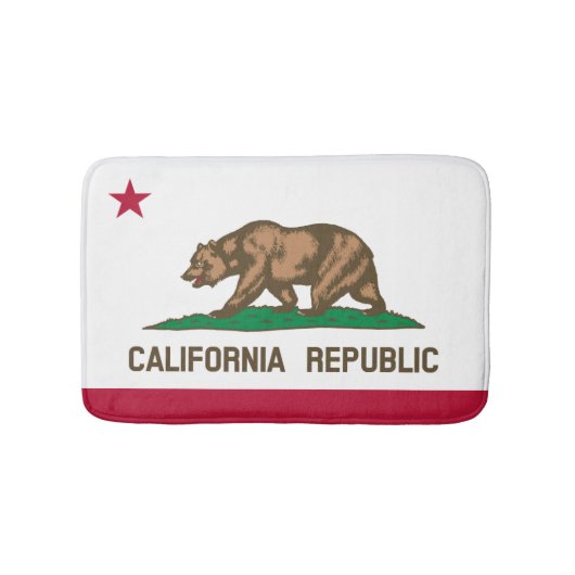 カリフォルニア州旗バスマット |ベアーバスルームの敷物 バスマット (正面)