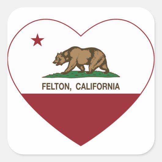 カリフォルニア州旗フェルトンハート スクエアシール (正面)