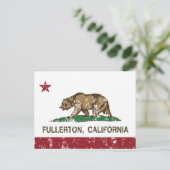 カリフォルニア州旗フラートン ポストカード (スタンド正面)