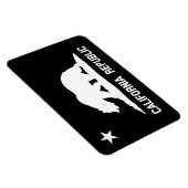 カリフォルニア州旗ブラック/ホワイトマグネット マグネット (右側)