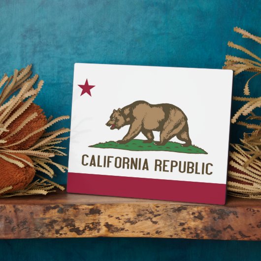 カリフォルニア州旗プラーク フォトプラーク (側面)