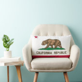 カリフォルニア州旗プリント愛国心 ランバークッション (椅子)