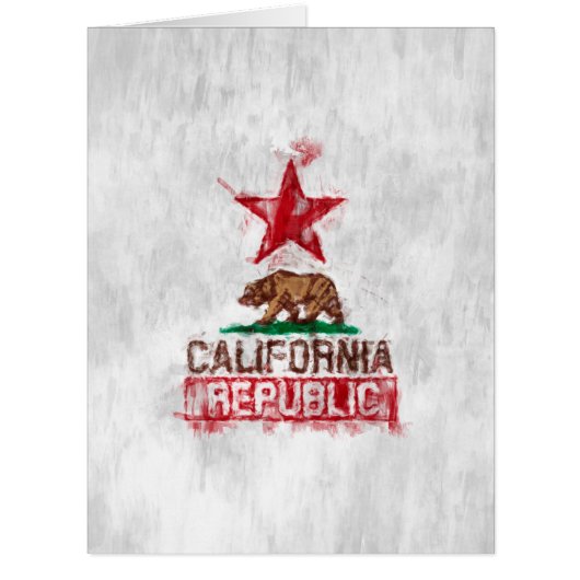 カリフォルニア州旗ベアー絵を描インスタイル・デコール (正面)