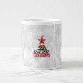 カリフォルニア州旗ベアー絵を描インスタイル・デコール ジャンボコーヒーマグカップ (正面)