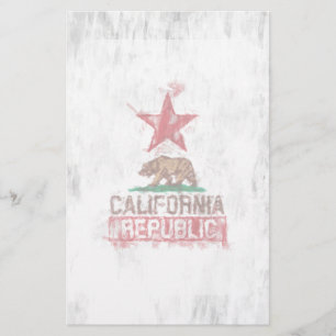 カリフォルニア州旗ベアー絵を描インスタイル・デコール 便箋