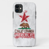 カリフォルニア州旗ベアー絵画ズスタイルデコール Case-Mate iPhoneケース (裏面)