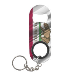 カリフォルニア州旗ボトルオープナーキーチェーン キーホルダー栓抜き