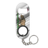 カリフォルニア州旗ボトルオープナーキーチェーン キーホルダー栓抜き (裏面)