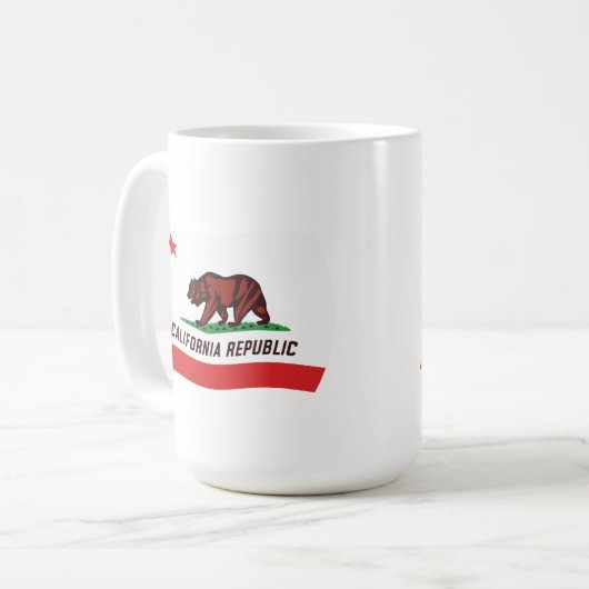 カリフォルニア州旗マグカップ コーヒーマグカップ (正面左)