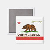 カリフォルニア州旗マグネット マグネット (正面/裏面)