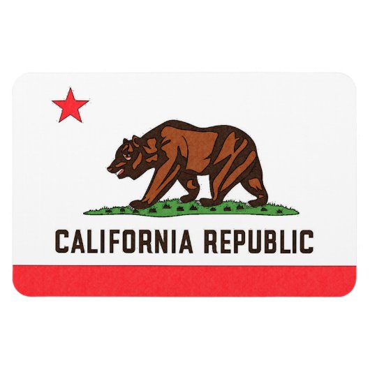 カリフォルニア州旗マグネット マグネット (横)