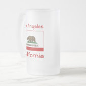 カリフォルニア州旗マップシティマグ フロストグラスビールジョッキ (正面左)