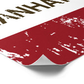 カリフォルニア州旗マンハッタンビーチ ポスター (角)